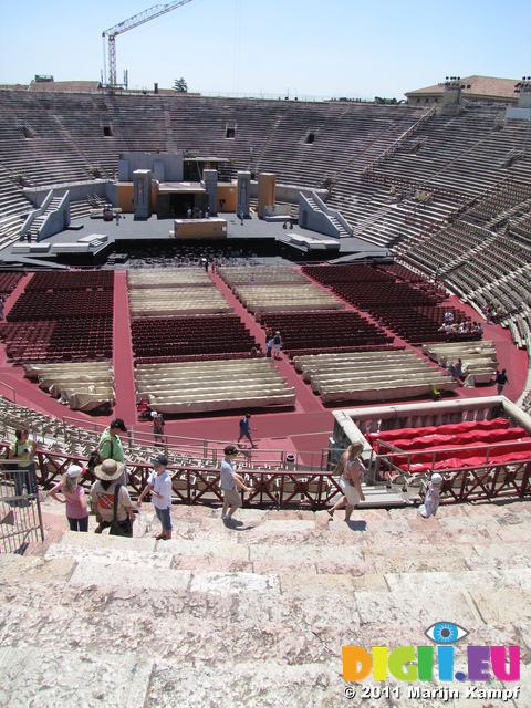 SX19240 Props on stage in arena